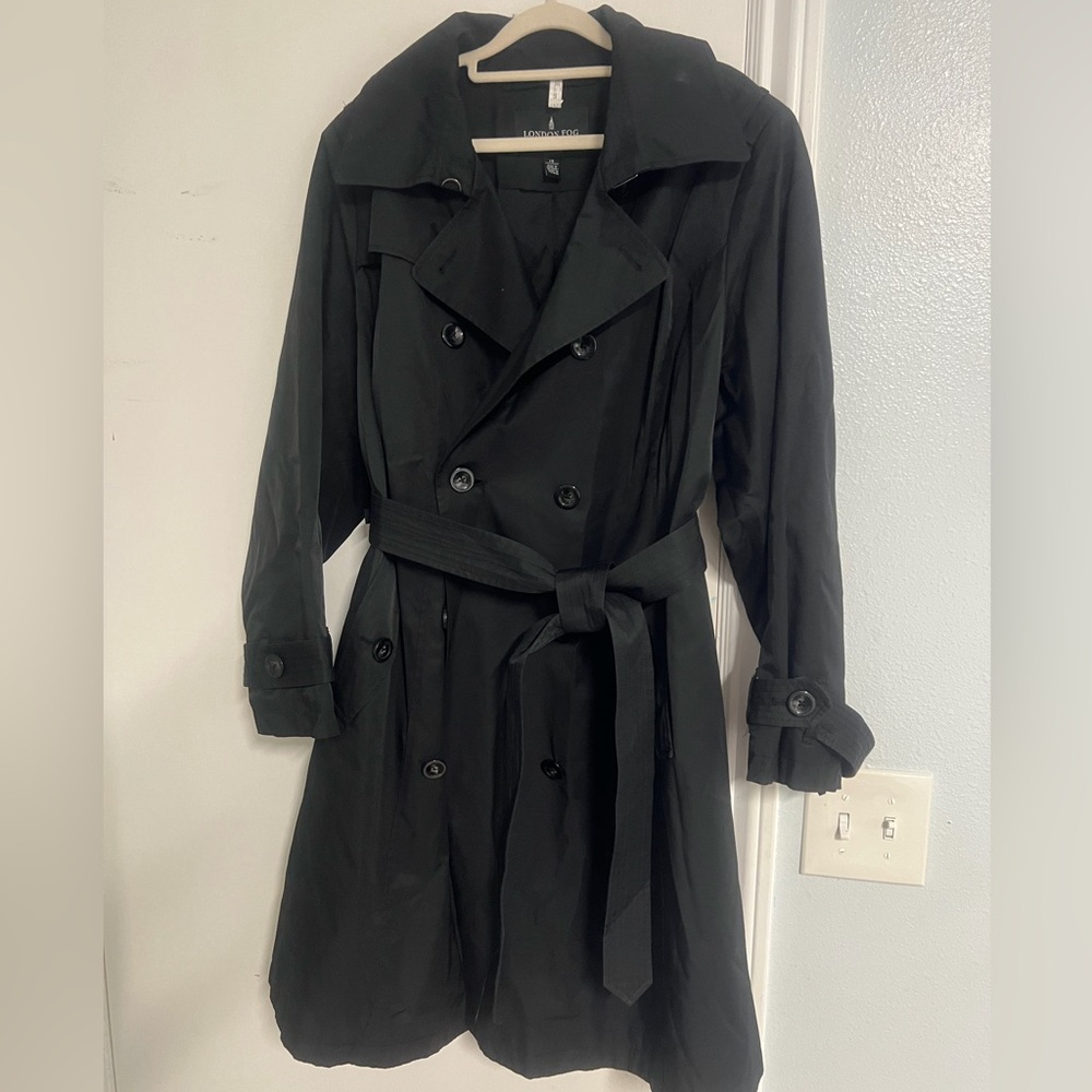 London Fog Classic Black Trench Coat